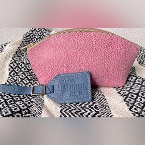 Portland Leather Eclipse Makeup Bag & Luggage Tag